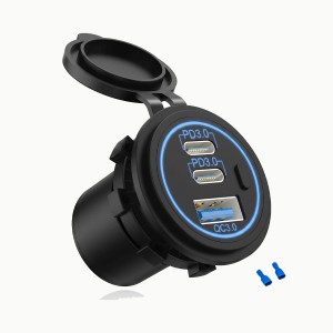 Gniazdo samochodowe Sparky 100W USB C PD QC 3.0.jpg