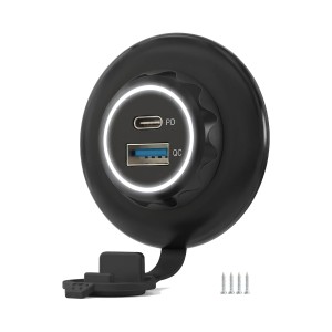 Sparky gniazdo USB PD 3.0 QC 3.0 LED Biały.jpg