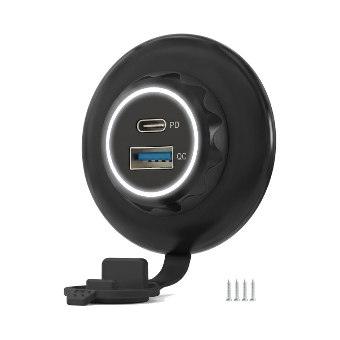 Sparky gniazdo USB PD 3.0 QC 3.0 LED Biały.jpg