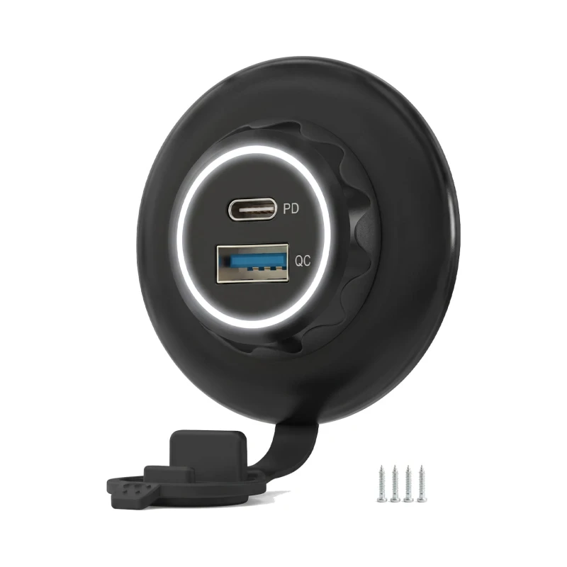 Sparky gniazdo USB PD 3.0 QC 3.0 LED Biały.jpg