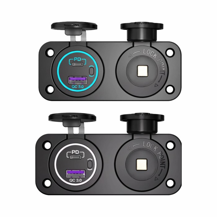 Sparky gniazdo zapalniczki ładowarka samochodowa szybkie ładowanie QC PD.jpg