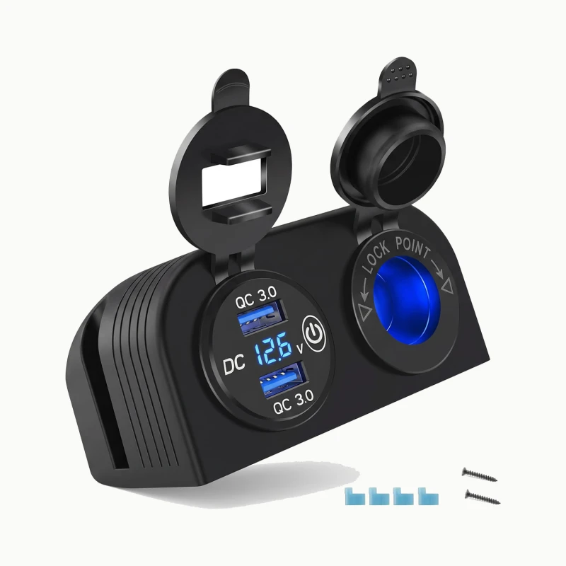 Sparky gniazdo zapalniczki ładowarka USB 2XQC 3.0 WOLTOMIERZ.jpg