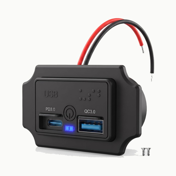 Sparky gniazdo montażowe USB PD 3.0 QC 3.0 LED.jpg