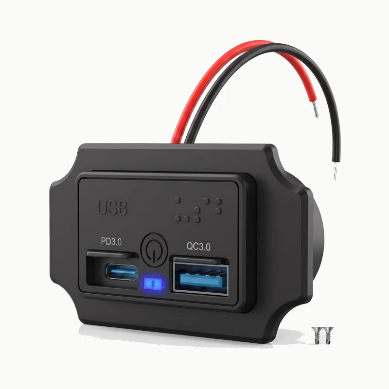 Sparky gniazdo montażowe USB PD 3.0 QC 3.0 LED.jpg