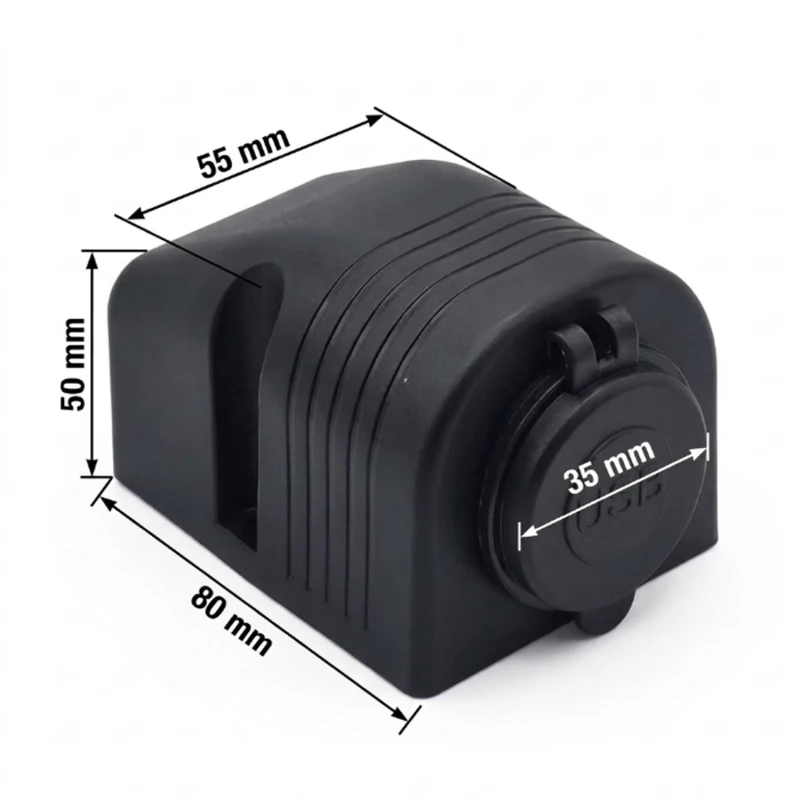 Wymiary gniazdo zapalniczki ładowarka USB-C PD 3.0 TENT Sparky.jpg