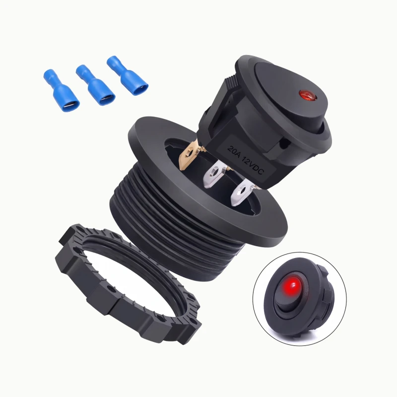 Przełącznik Kołyskowy 12V 20A LED Czerwony Sparky.jpg