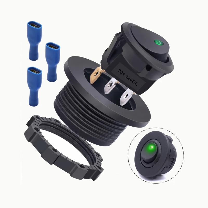 Przełącznik Kołyskowy 12V 20A LED Zielony Sparky.jpg
