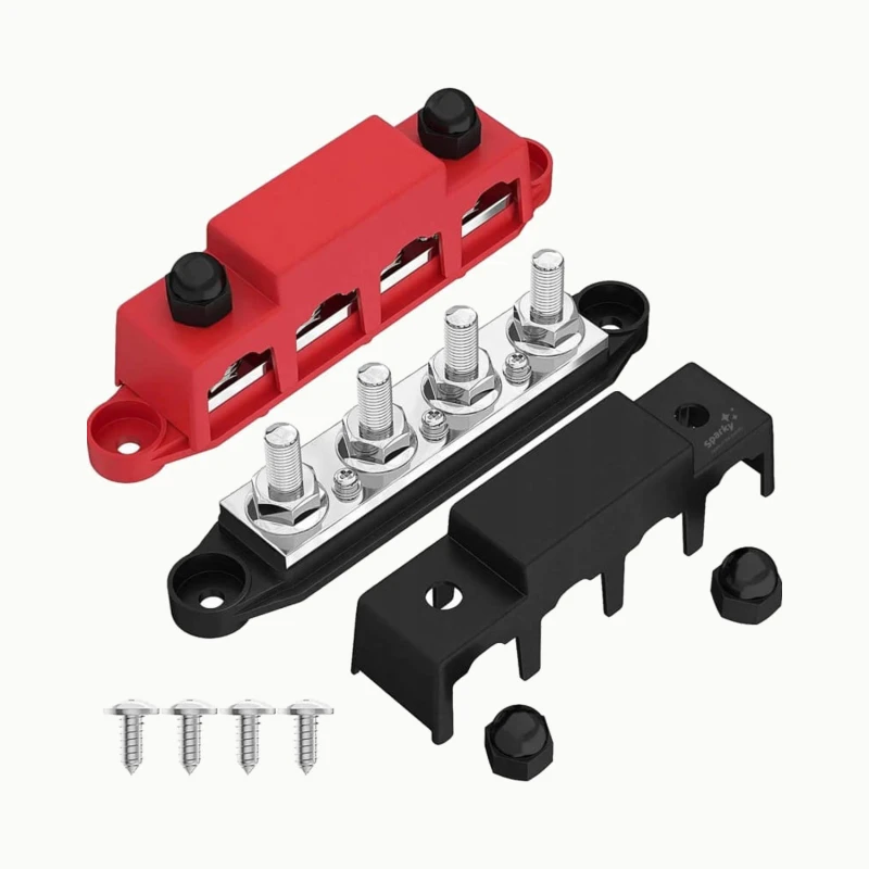 Szyna zbiorcza busbar 300A 4× M8 Sparky.jpg