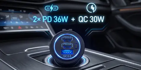 2× PD 36W + QC 30W