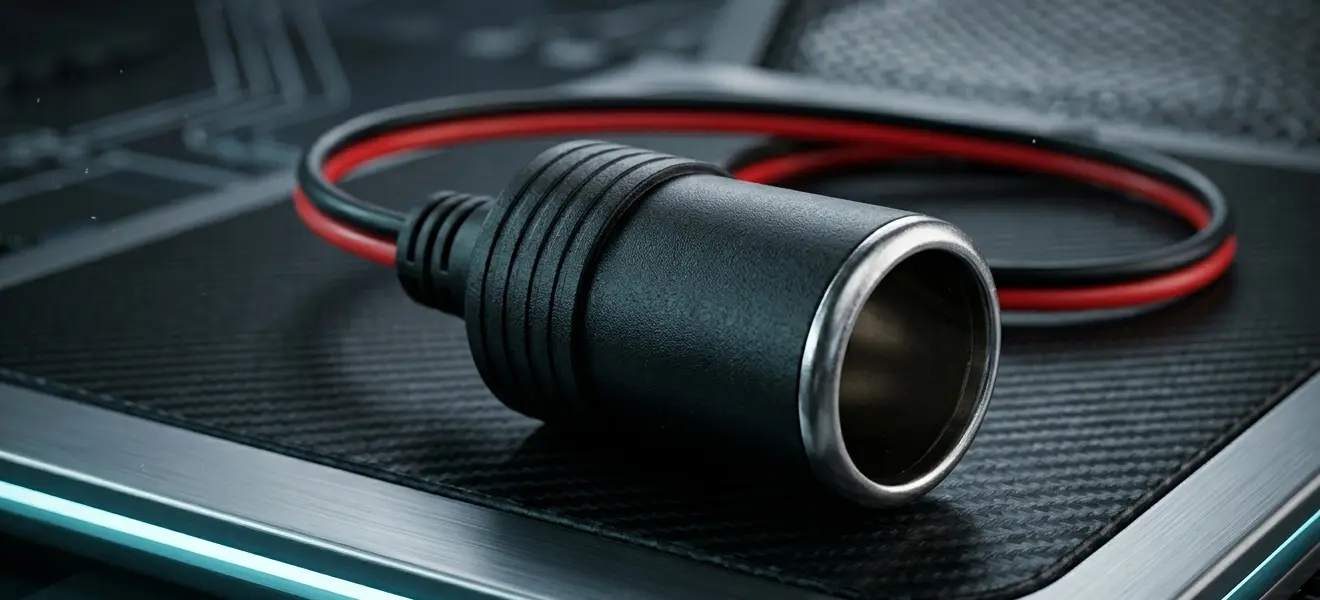 Gniazdo Sparky zamontowane blisko akumulatora — kabel 1m
